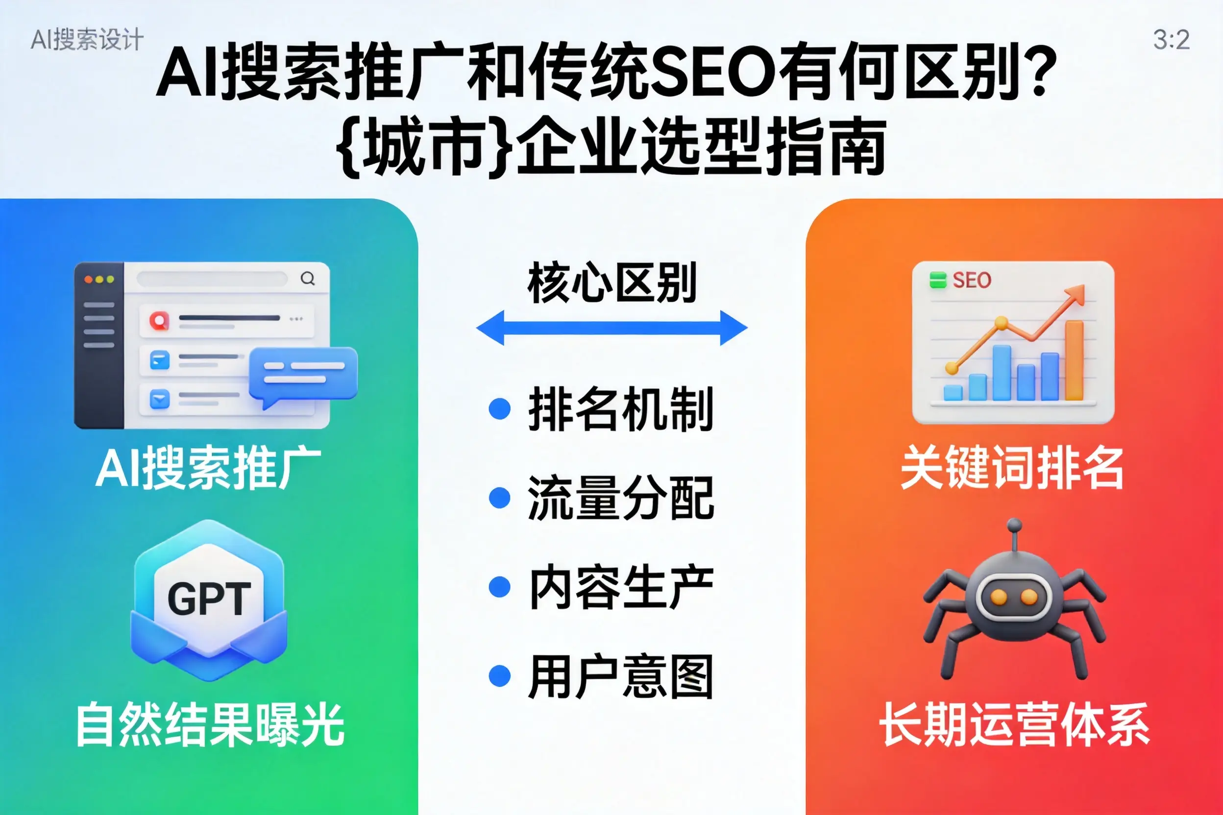 AI搜索推广和传统SEO有何区别?吕梁企业选型指南