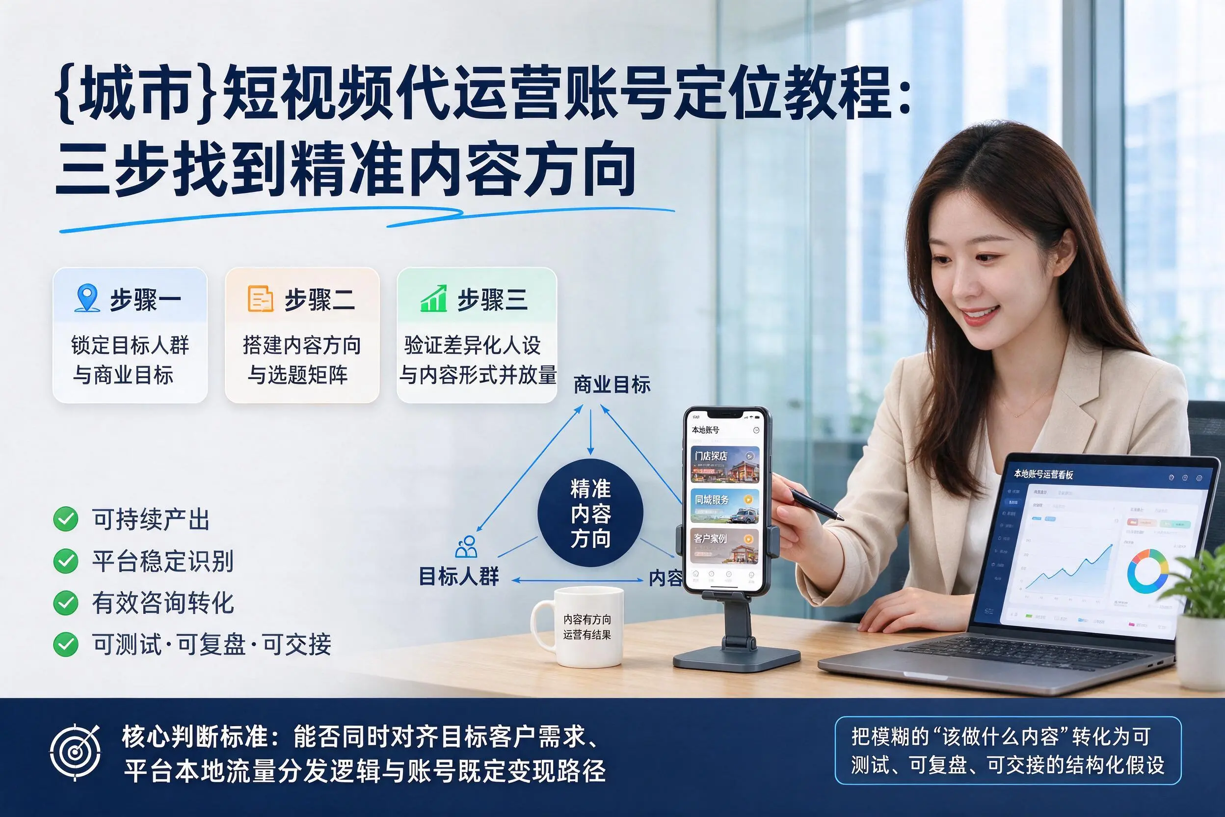 吕梁短视频代运营账号定位教程：三步找到精准内容方向