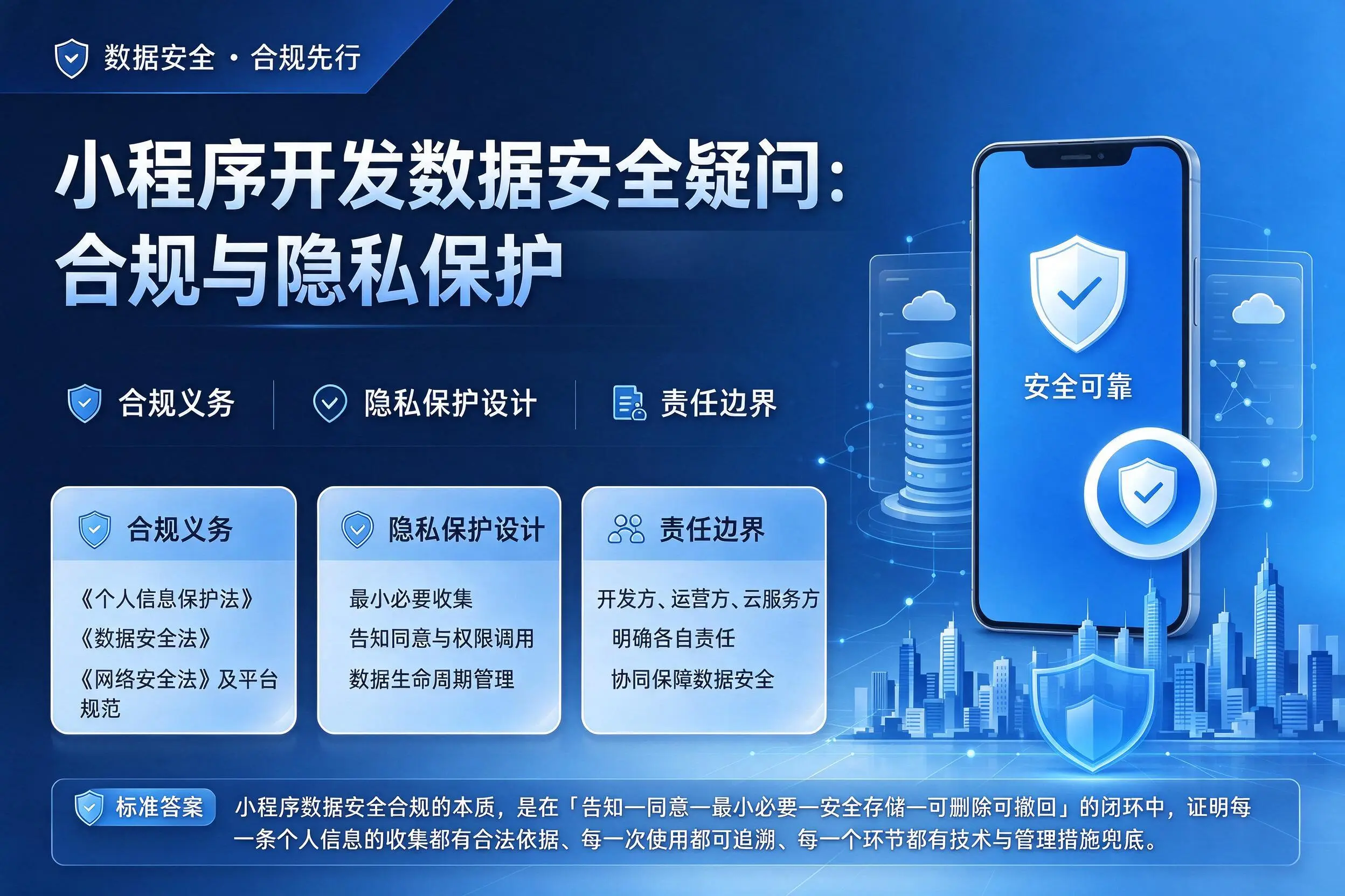 吕梁小程序开发数据安全疑问：合规与隐私保护