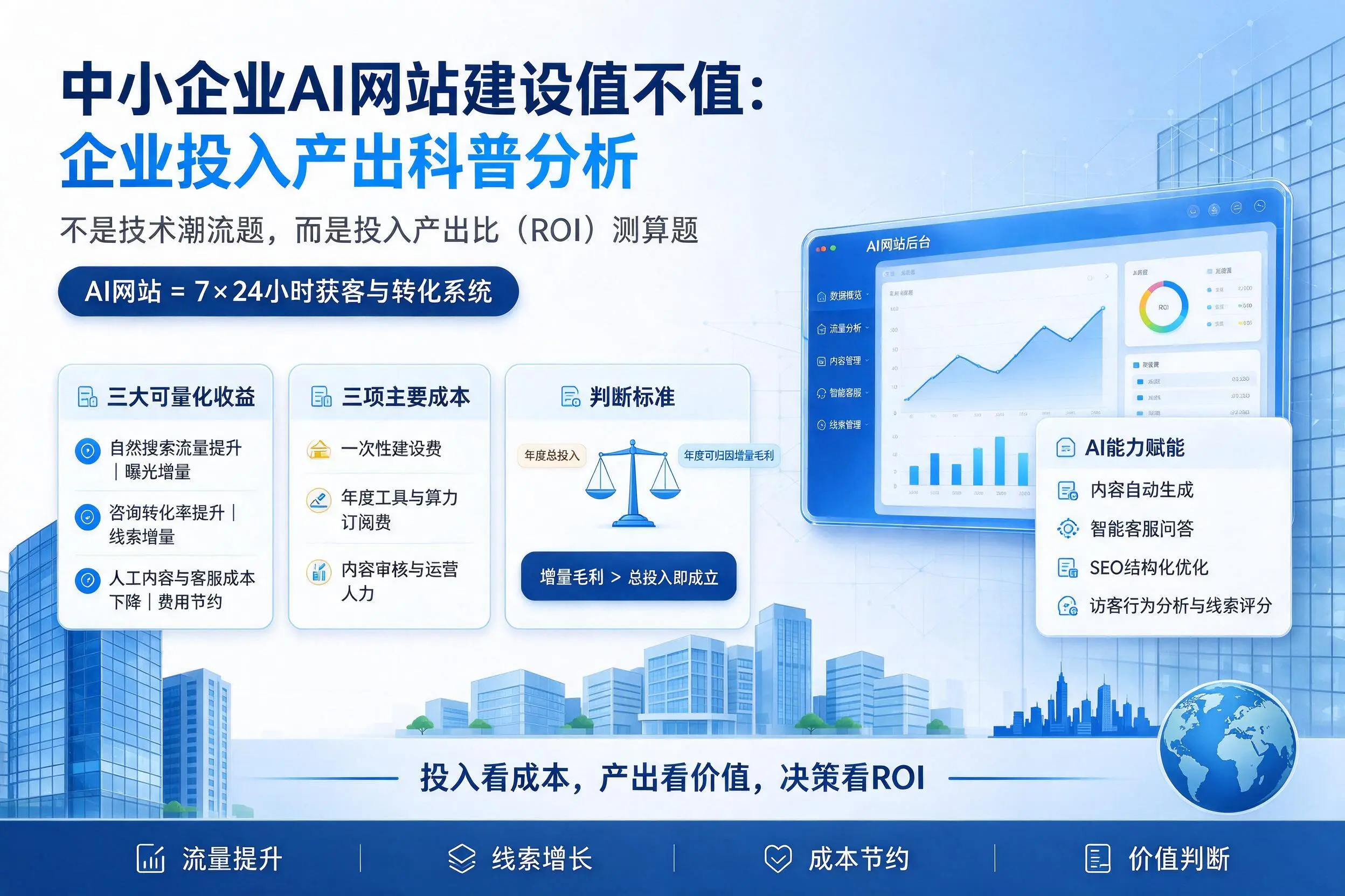 中小企业AI网站建设值不值：吕梁企业投入产出科普分析
