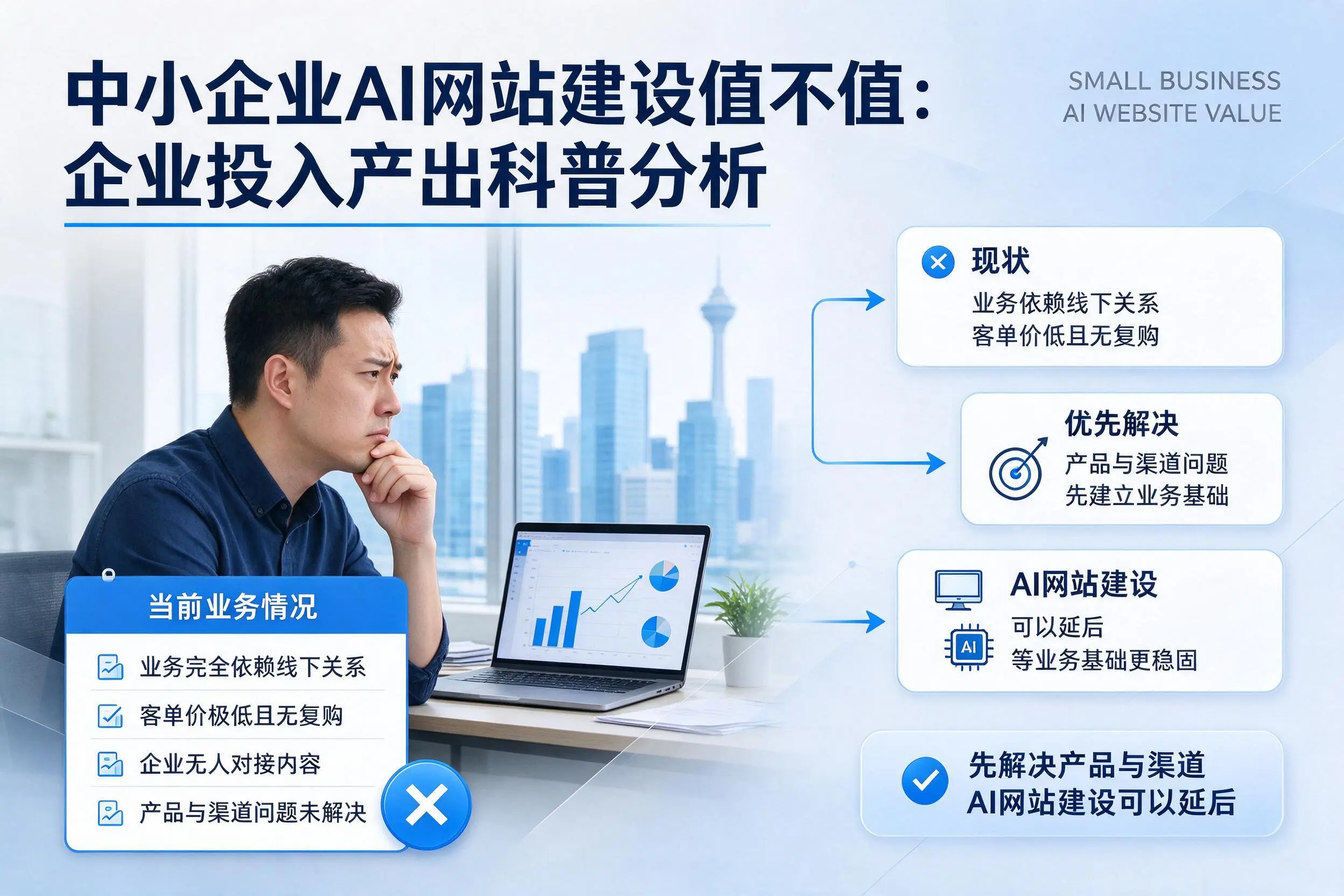 中小企业AI网站建设值不值：吕梁企业投入产出科普分析