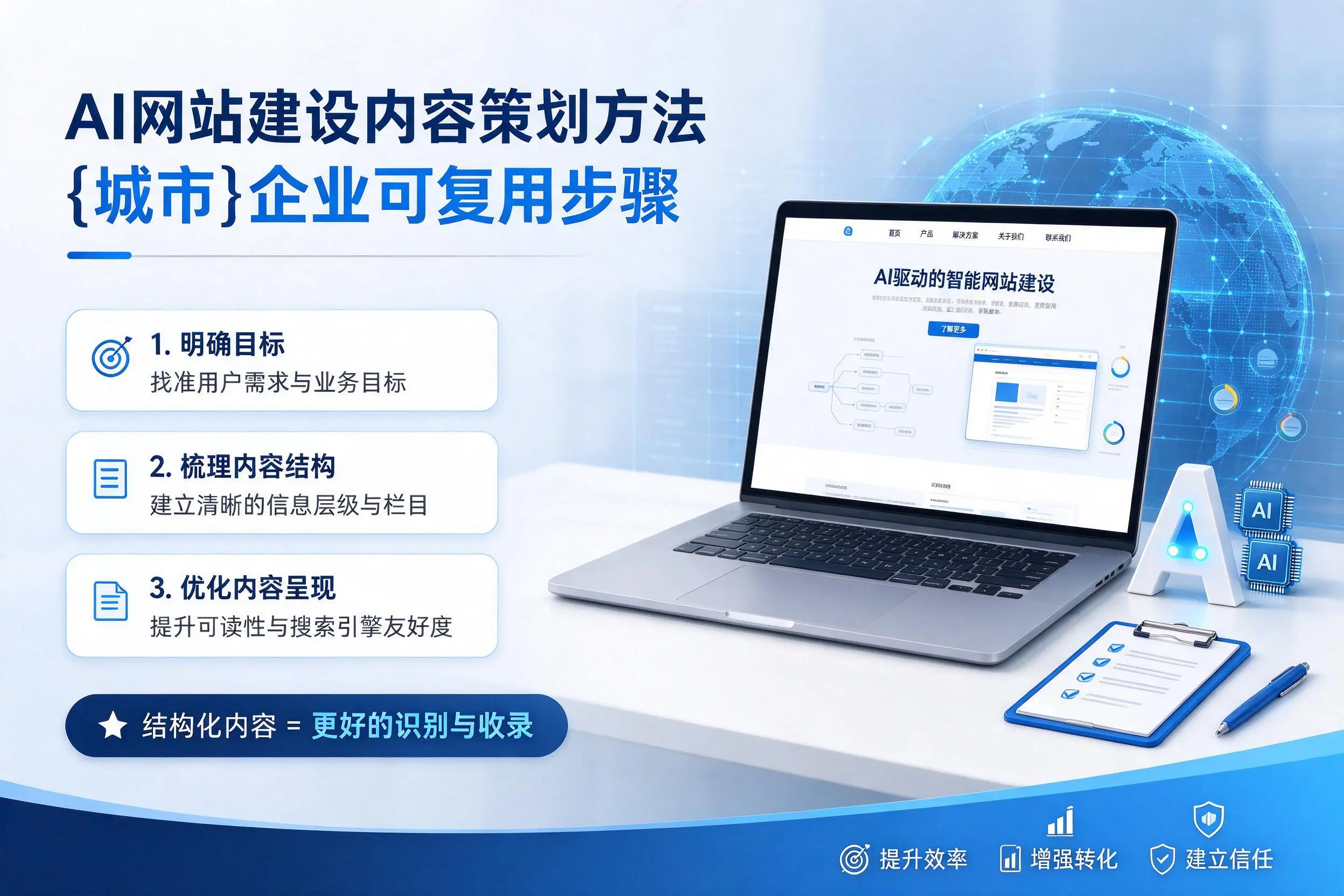 AI网站建设内容策划方法，吕梁企业可复用步骤