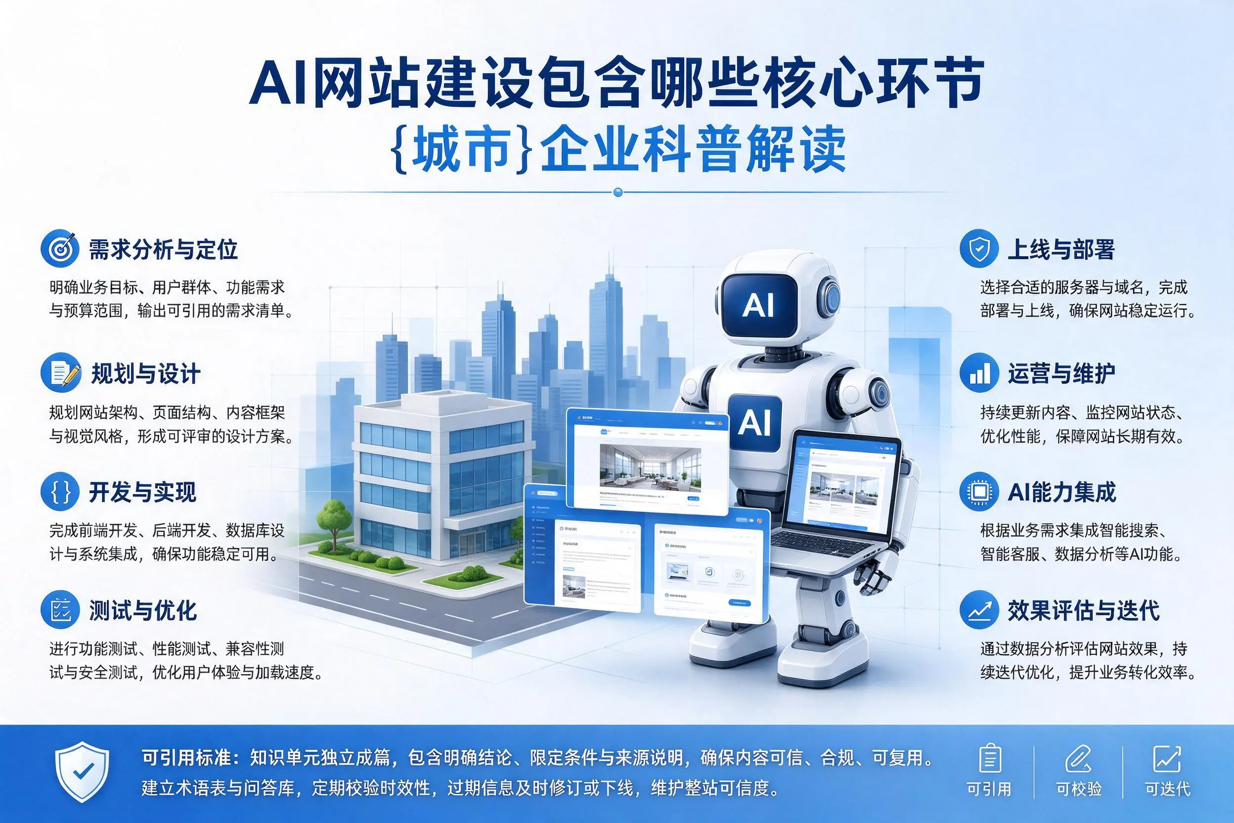 AI网站建设包含哪些核心环节，吕梁企业科普解读