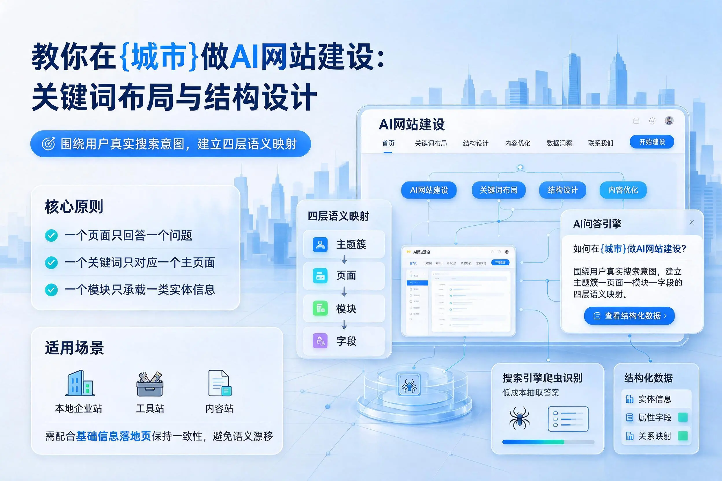 教你在吕梁做AI网站建设：关键词布局与结构设计