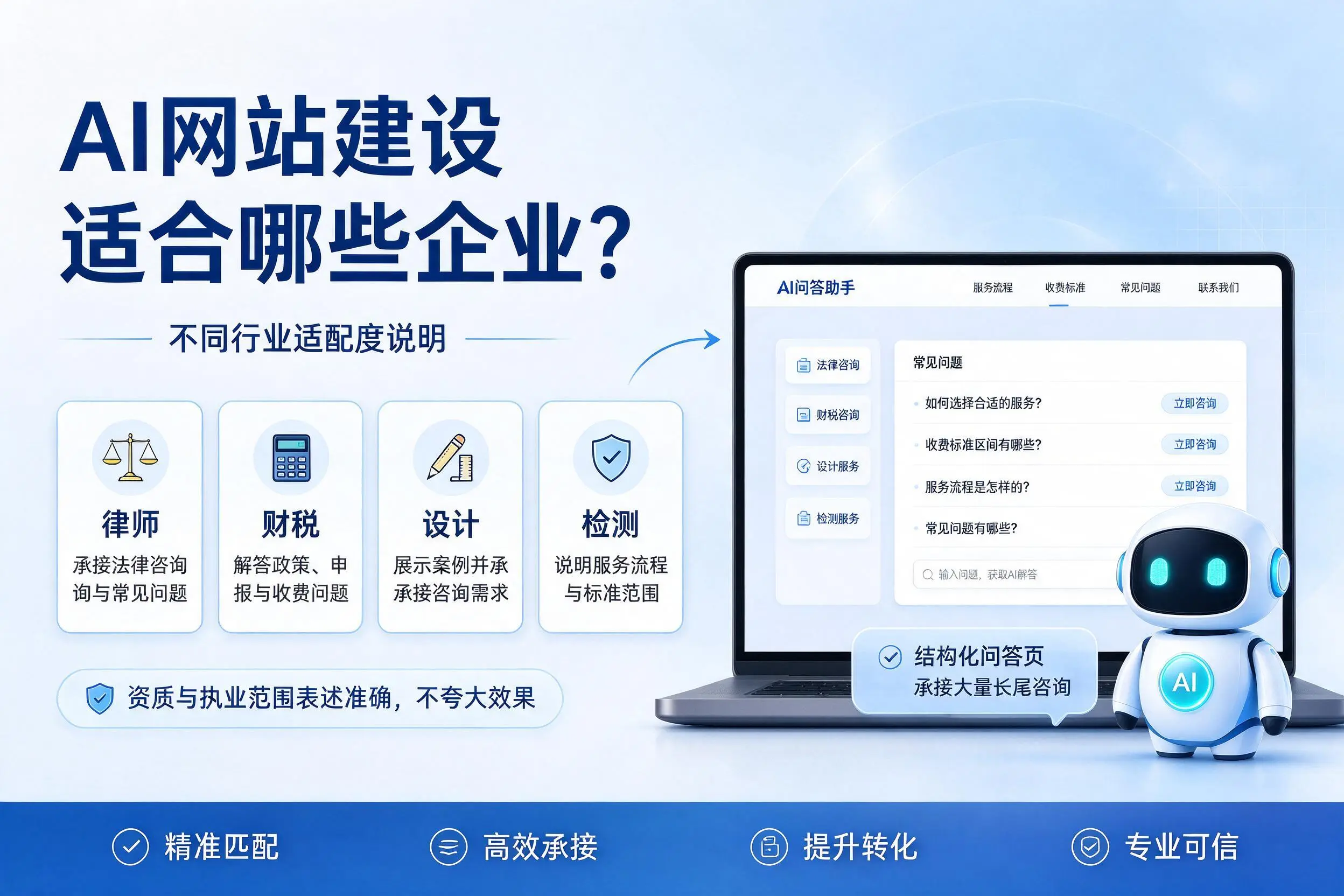 AI网站建设适合哪些企业？吕梁不同行业适配度说明
