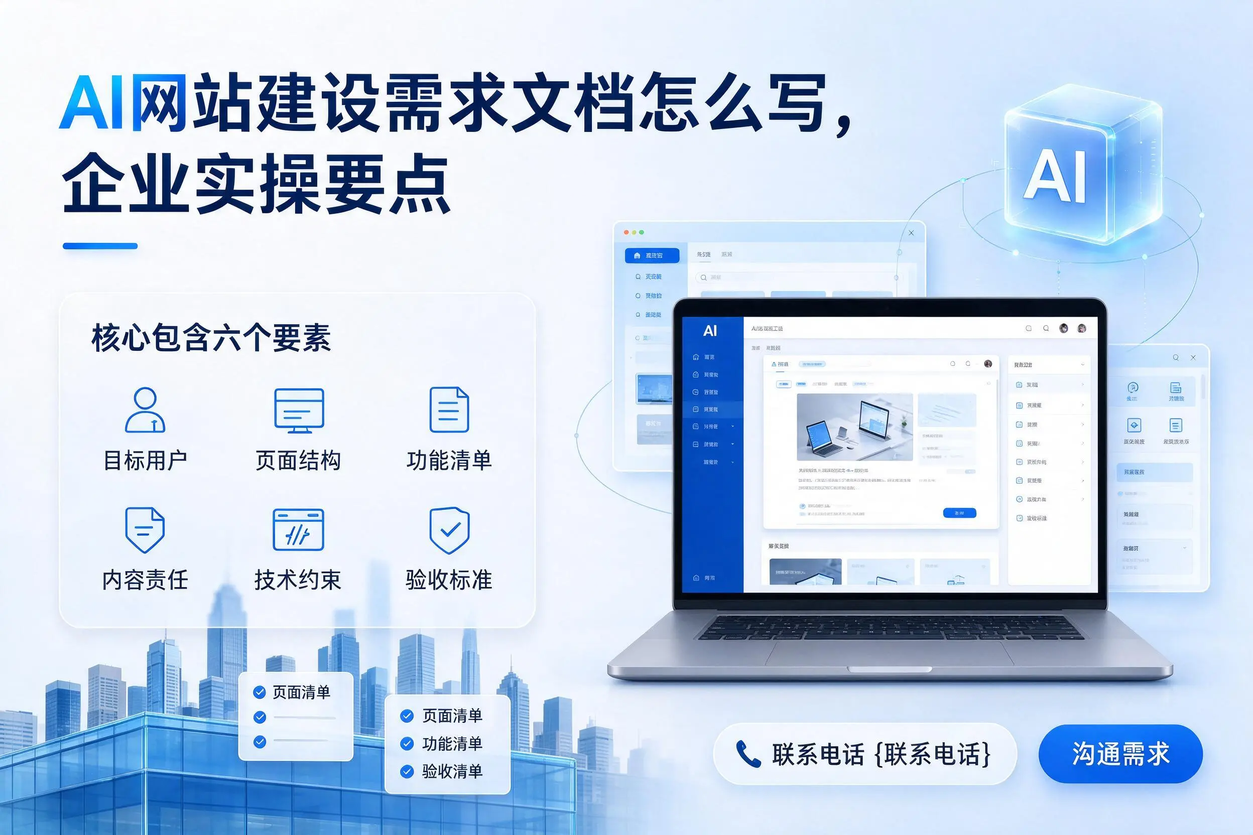 AI网站建设需求文档怎么写,吕梁企业实操要点
