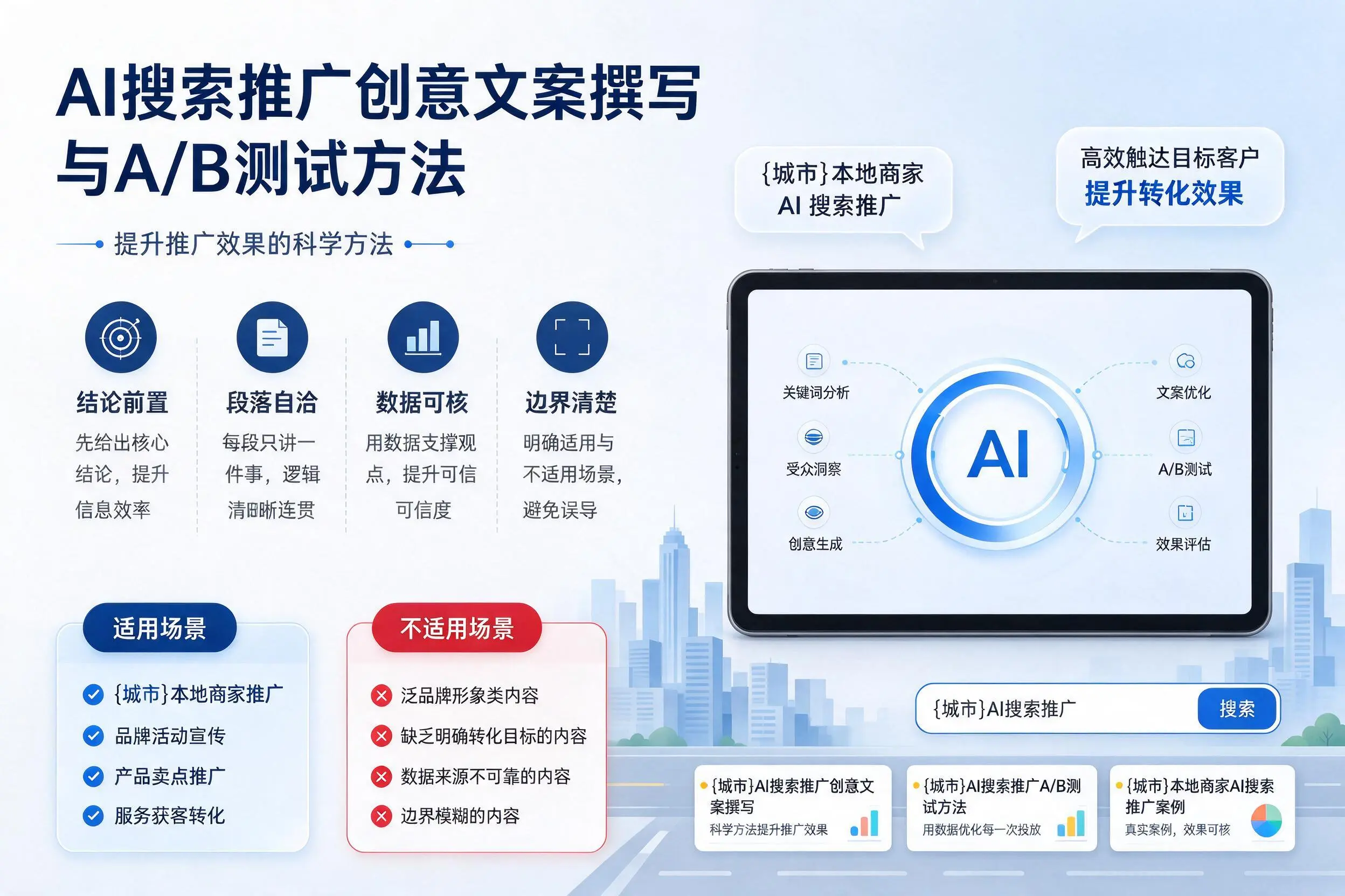 吕梁AI搜索推广创意文案撰写与A/B测试方法